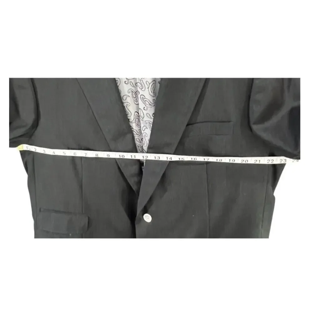 Elevee Bespoke Scabal Wool Sport Coat Jacket Approx 44R Surgeon Cuffs Peak Lapel